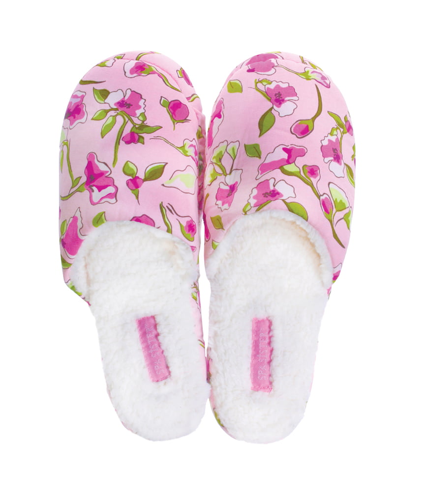 Spa Sister Floral Slippers, Pink Rose Garden - Walmart.com