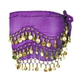 thumbnail image 2 of FADAACAI Waist Belt Wide Belts for Women Dresses Wide Belts for Women Women's Carnival Sequin Tassel Waist Chain Hip Scarf Performance Belt Waist Cover Purple2, 2 of 4