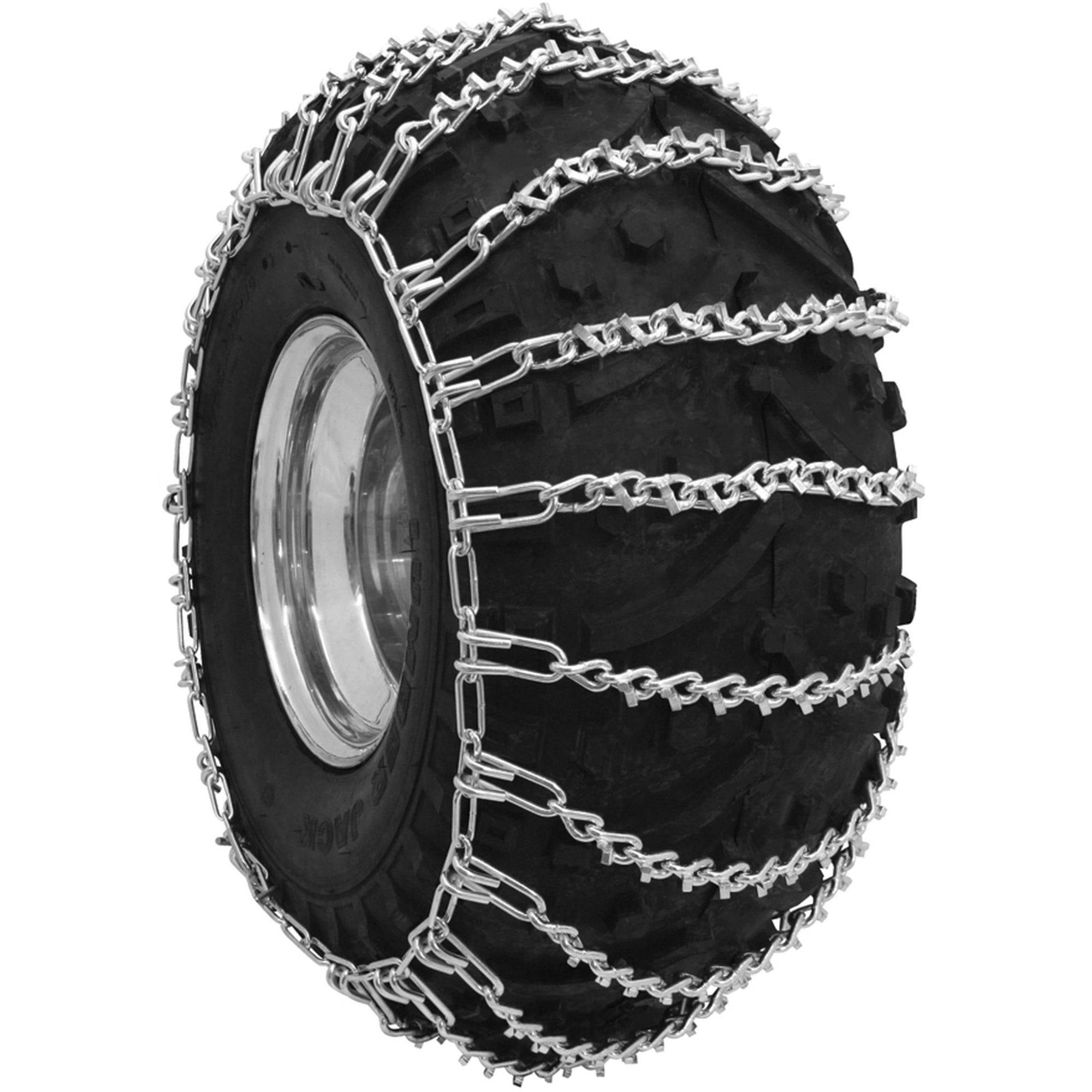 Peerless Chain Company Atv V-Bar Tire Chains, 25X8X12, 2 Link Spacing 2 Link Vs 4 Link Tire Chains