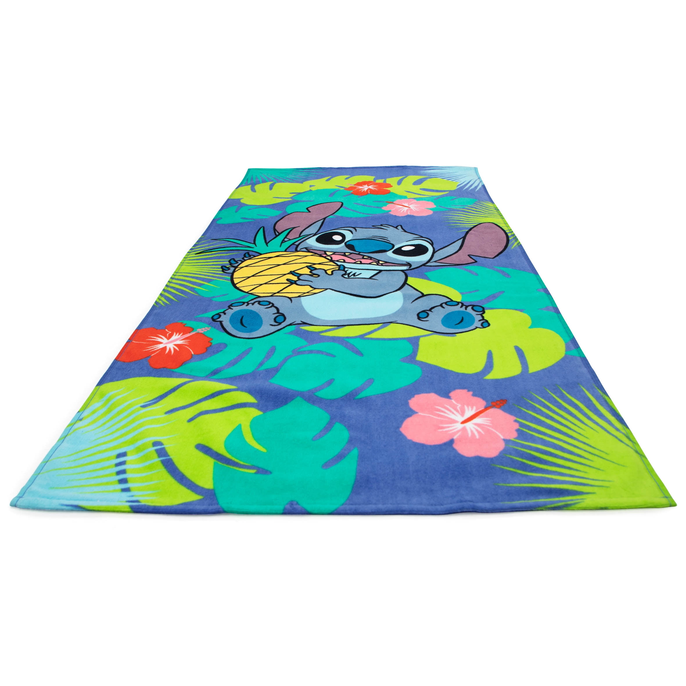 Disney Stitch Blue Beach Towel 28 X 58 Inch 100% Cotton Set Of 3
