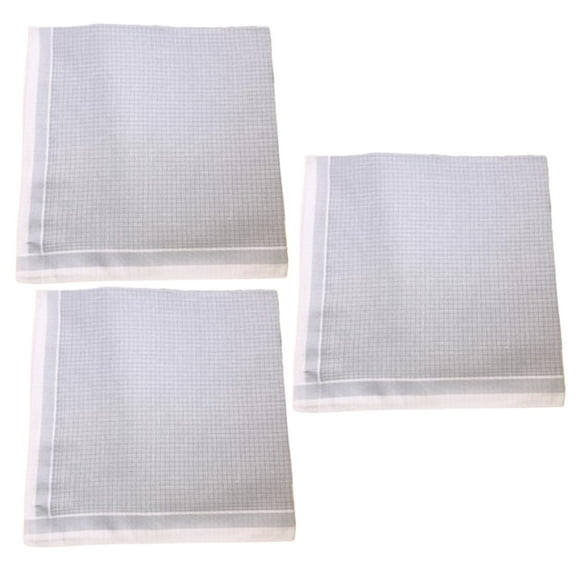 3PCS Traditional Men's Handkerchiefs Soft Touching Cotton 43x43cm Handkerchief For Gifting and Travel Use