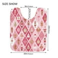 thumbnail image 5 of 2 Piece Bath Mat Set with U-Shaped Toilet Mat and Rectangle Bath Rugs Non Slip Machine Washable Bathroom Mats Pink and White Christmas Motifs, 5 of 7