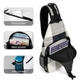 thumbnail image 4 of Full Print Chest Bag 8×15in Outer Large Bag On Both Sides Of Mesh Bag Inside Pocket Design Sponge Pad Shoulder Strap White Buffalo Plaid Check Tartan Scotland_1, 4 of 8