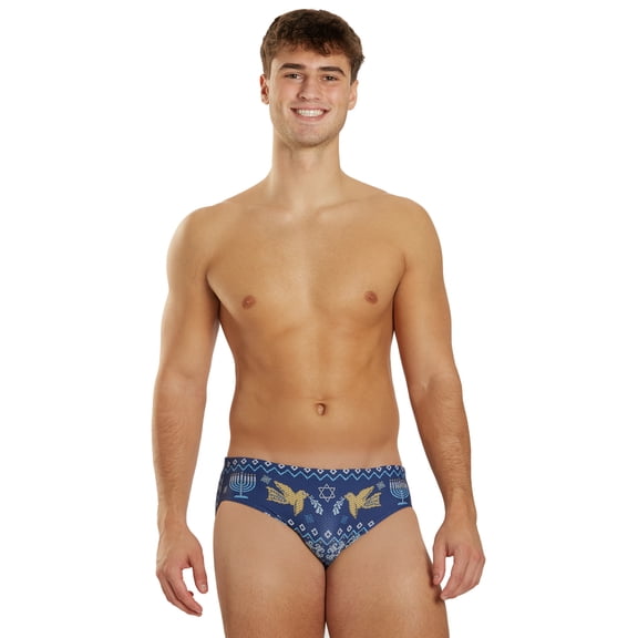 Sporti Granny Sweater Hanukkah Brief Swimsuit, Briefs (Men’s)