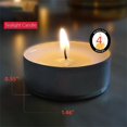 thumbnail image 6 of 100PcsTealight Candles, 4Hours Burn Time, Mini Tealight Candles for Dinner Wedding Party Restaurant Spa Church, Home Decor Tealights, 6 of 7