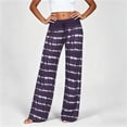 thumbnail image 6 of HomeDM Pants for Women Wide Leg Tie-Dye Striped Pants with Pockets Purple Drawstring Lounge Trousers for Athletic Work Size L, 6 of 7