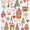 Brown Nordic Christmas House, variant on Yayeee 6 PCS Drink Coasters with Holder Set Woven Absorbent Round Tabletop Hot Pad, Brown Nordic Christmas House