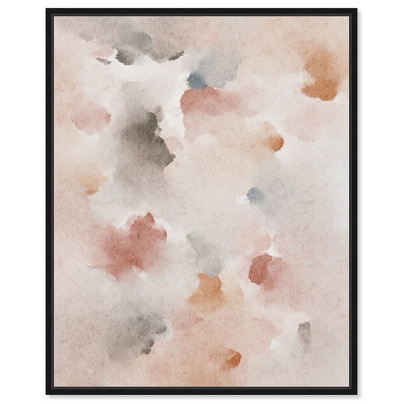 Cocadas Confectionery Watercolor Boho Abstracts Canvas Wall Art by Art Remedy, Black Floater Frame, 17" x 21"