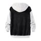 thumbnail image 4 of Gibobby Abrigo de Lana de Peluche para Mujer, chamarra de forro polar para mujer, para otoño e invierno, cálida, con cierre, talla grande, chamarra de peluche para mujer(Negro,XG), 4 of 5