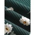 thumbnail image 3 of Dark Green Floral Print Fit & Flare Mini Dress With Spaghetti Straps And Ruched Bodice, 3 of 5