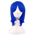 thumbnail image 1 of LinYooLi Perruque Cosplay en Fibre Synthétique 16 Pouces/40 cm (Blanc/bleu Azure), 1 of 4