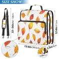 thumbnail image 2 of FORMRS Zipper Binder with Shoulder Strap 2-inch Ring 500 Sheet Capacity File Bag, Orange Leaves, 2 of 5