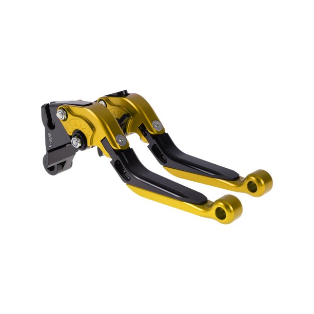 Palancas de freno y embrague cortas y largas para Kawasaki ZZR600 05-09, palanca de freno ajustable de motocicleta, aleación de aluminio, cabeza dorada, mango negro
