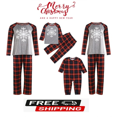 

Gueuusu Christmas Pajamas for Family Matching Family Christmas Pajamas Set PJS Holiday Xmas Family Jammies Sleepwear