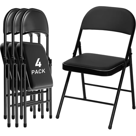 4 pack black folding chairs product