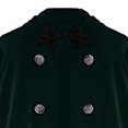 thumbnail image 4 of Hvyesh Medieval Hooded Cloak Renaissance Cape with Ruffled Shawl Collar Button Long Cloak for Women Men Halloween Cosplay, 4 of 5
