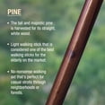 thumbnail image 5 of Brazos 55" Free Form Pine Wood Walking Stick Hiking Trekking Pole, Brown, , 55", 5 of 8