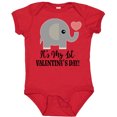 thumbnail image 3 of Inktastic 1st Valentines Day Baby Elephant Boys or Girls Baby Bodysuit, 3 of 5