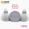 thumbnail image 2 of Foco LED MR16 GU5.3 de baja presión, lámpara de luz diurna blanca cálida, 12V CA/CC, 3W, 5W, 6W, 7W, ángulo de luz de 120 grados, 12 unidades, 2 of 4