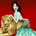 thumbnail image 3 of Goddess, Jami 15x15 Black Modern Framed Museum Art Print Titled - Lion, 3 of 5