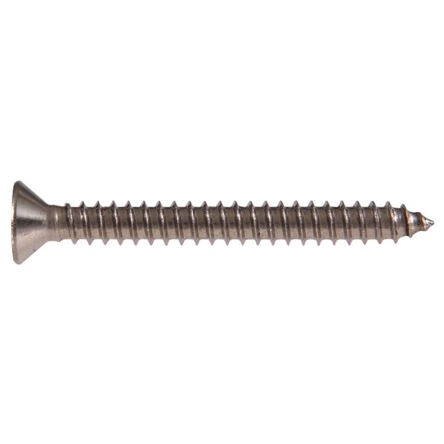 Tornillos Phillips de acero inoxidable Hillman para chapa metálica de cabeza plana, 35,6 cm x 5 cm, paquete de 100