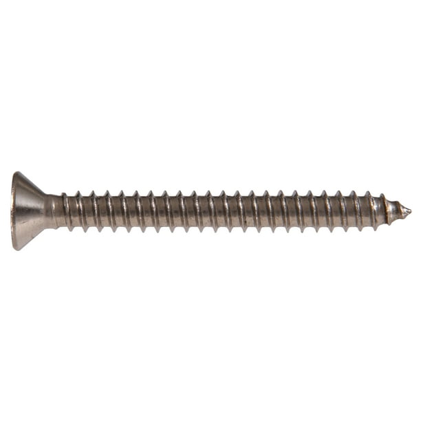 Tornillos para chapa Hillman #8 x 3,2 cm de acero inoxidable, paquete de 100