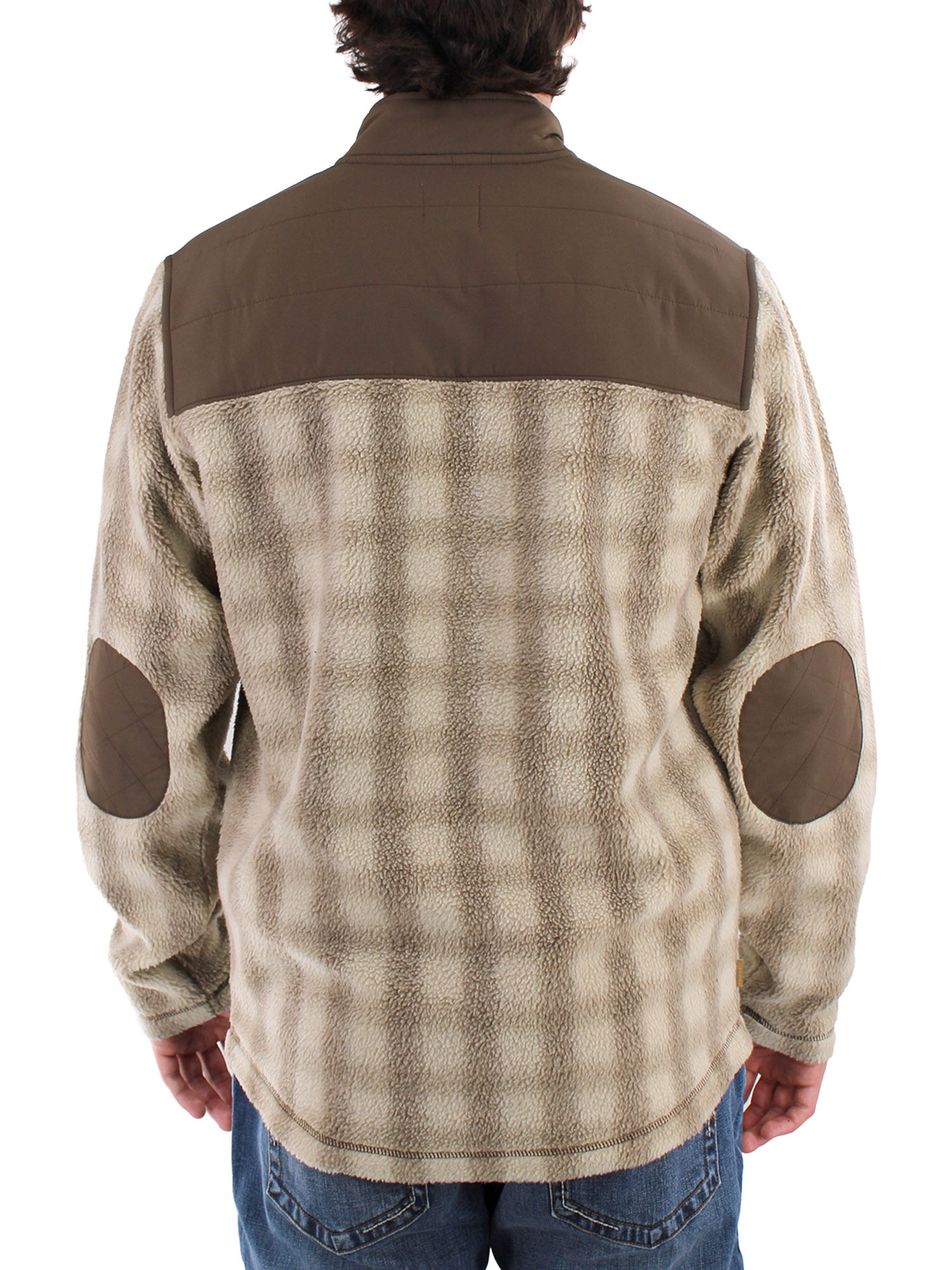 10Stone Bed Rock Fleece Pullover - Brown Buffalo Plaid, S-3XL