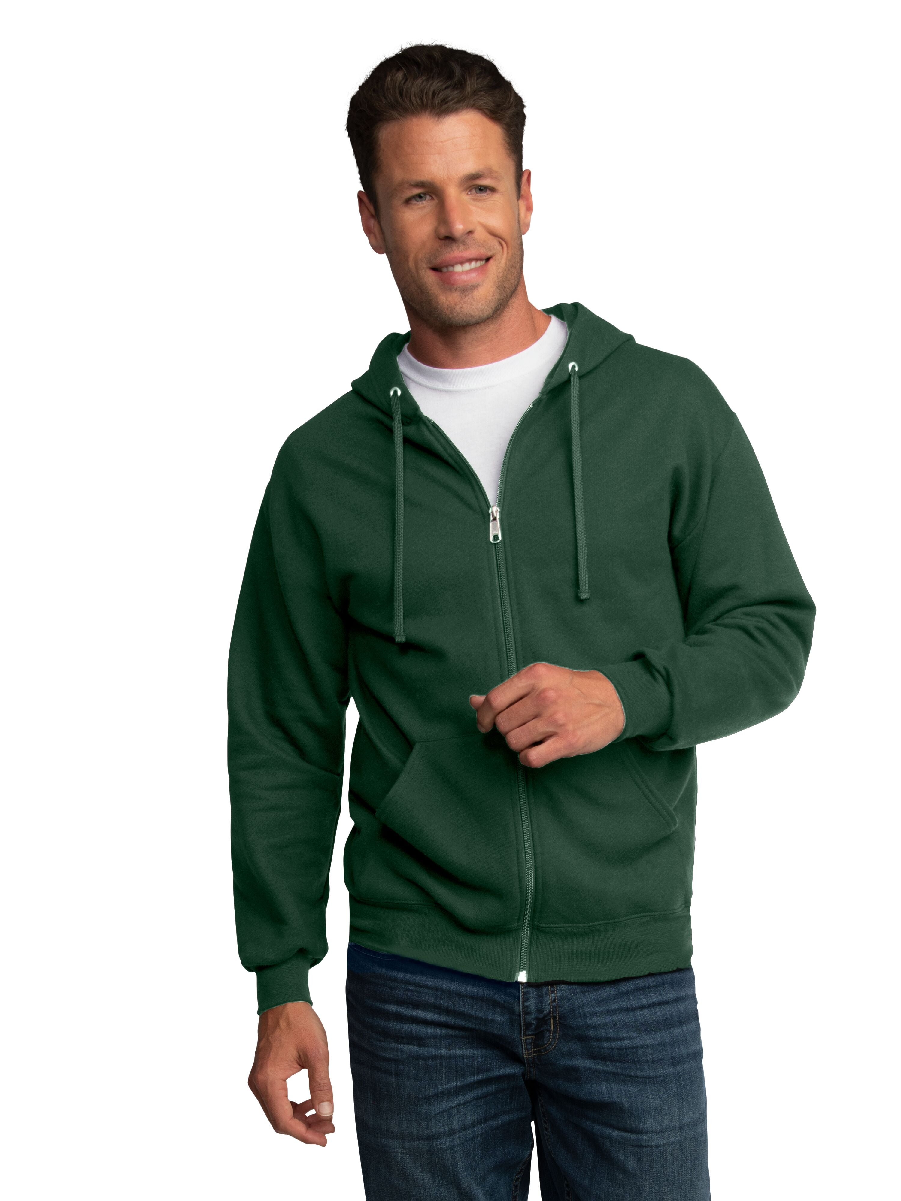 Fruit of the Loom Men's EverSoft Fleece Full Zip Hoodie Jacket ...