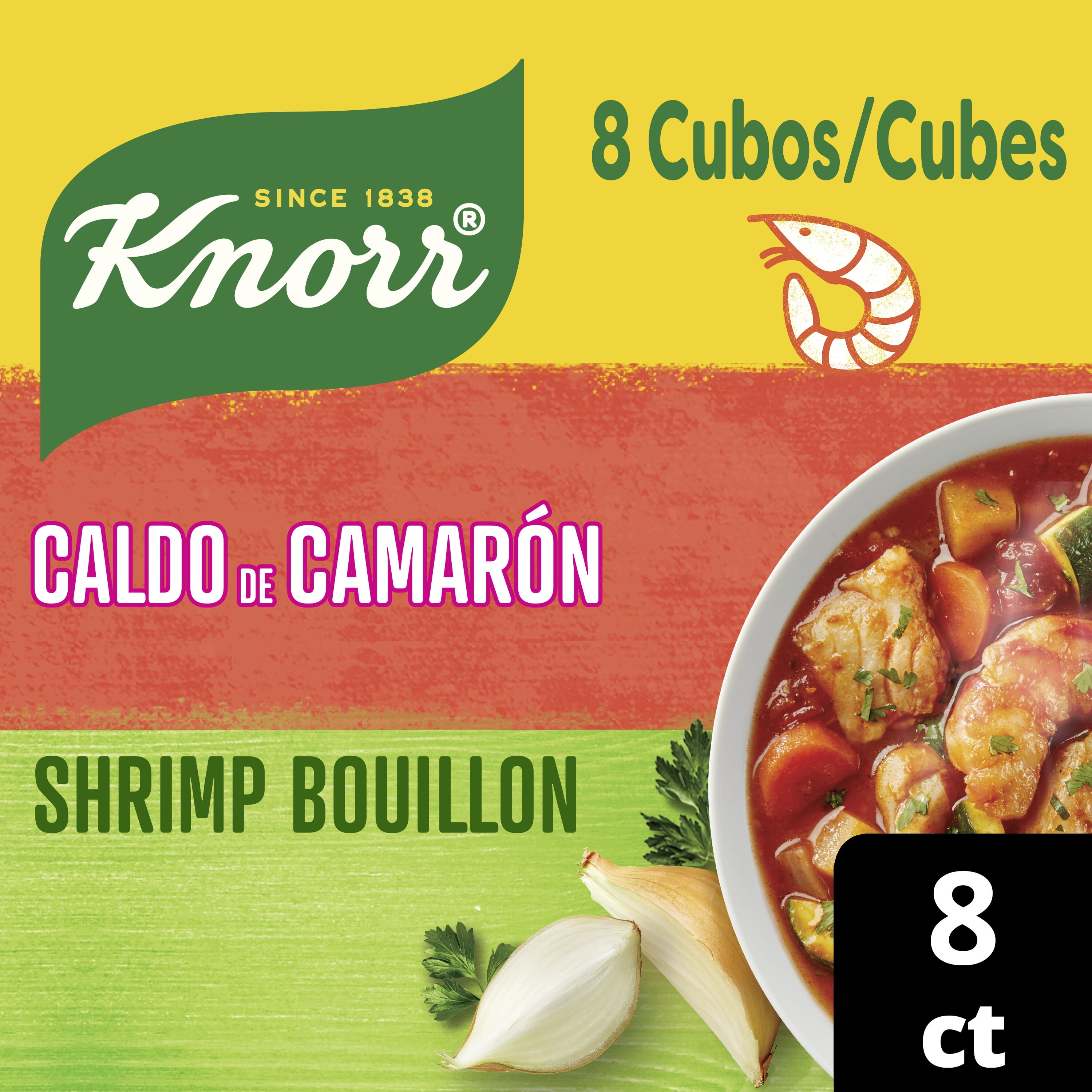 (48 pack) Knorr Shelf Stable Cubes Shrimp Bouillon, 3.1 oz, 8 Pack Box
