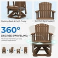 thumbnail image 3 of SERWALL HDPE Swivel Glider Chair Set of 2, Outdoor Swiveling Gliding Chair for Porch, Brown, 3 of 6
