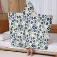 thumbnail image 5 of Blue Baseballs with Yellow Flowers Pattern Hooded Bath Towel，60"x35" for Ages 3 To 12 Kids, Quick Dry Lightweight Soft Microfiber Hood Beach Towel Cover Up for Kids, 5 of 7
