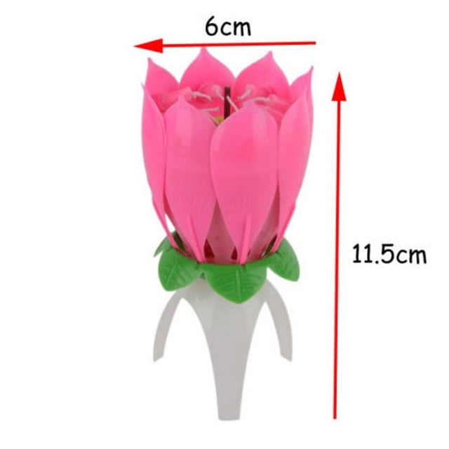 2pcs Musical Flower Music Candles Flower Candle Birthday Candles Romantic Gift