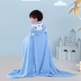 thumbnail image 1 of Cute & Quick Dry Coral Fleece Hooded Bath Robe For Kids Fun Cape Design Baby Towel With Hood, 1 of 5