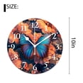 thumbnail image 2 of 10 Inch Wall Clock Battery Operated Silent Clock Decorative for Office, Kitchen, Outdoor, Living Room，Spring Butterfly Floral Fantastic, 2 of 4