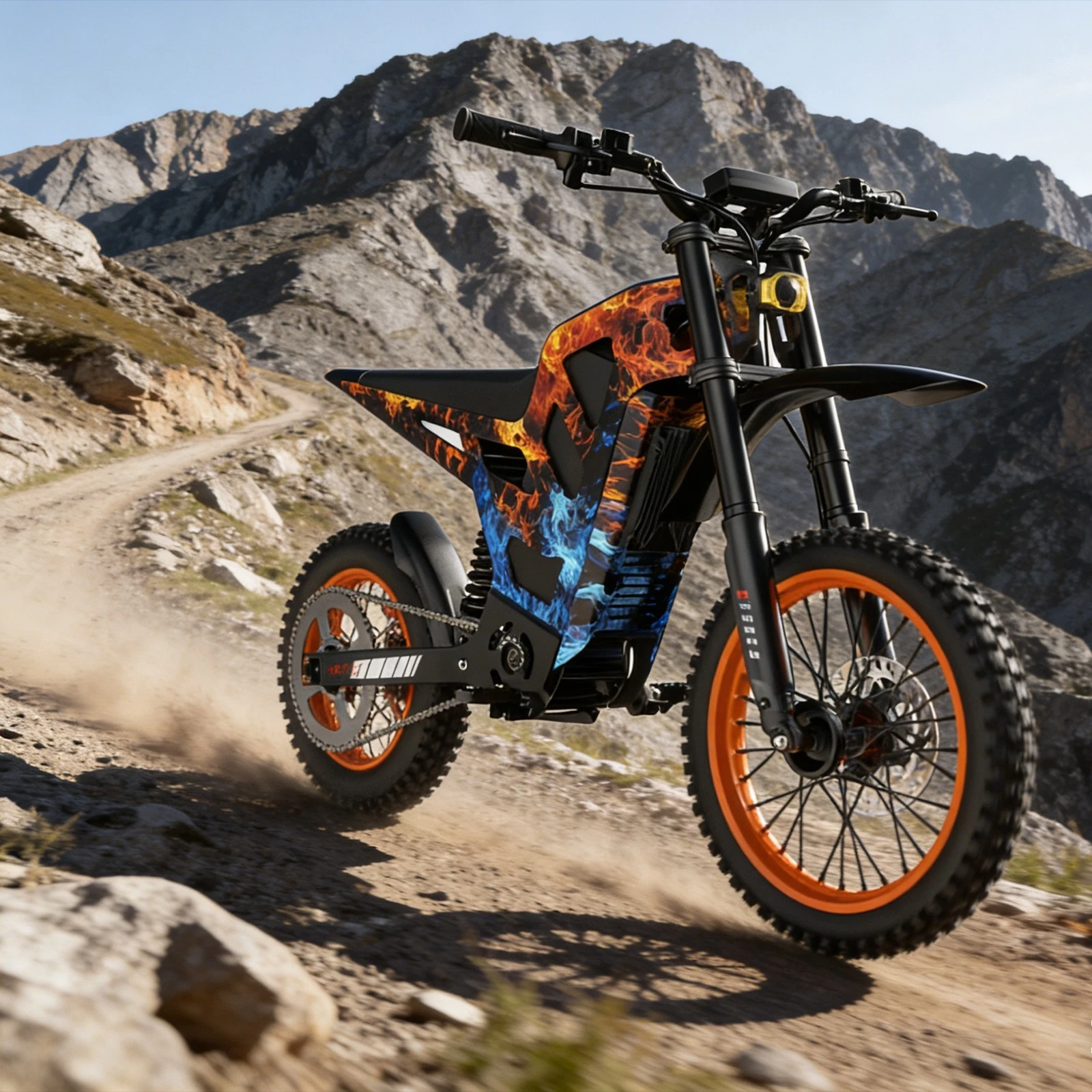 GOLUCKY Electric Dirt Bike for Teens Adults, 3000W Motor, 38MPH & 48Mile, 48V/21AH Removable Battery, 14"/12" Fat Tire, Hydraulic off-Road for Age 13+