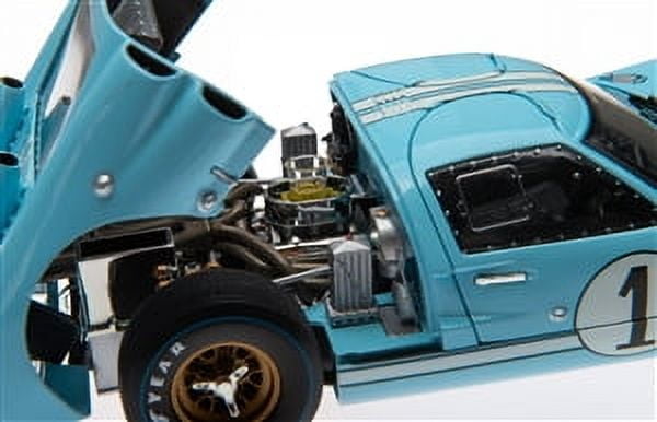 1966 Ford GT 40 MK II RHD (Right Hand Drive) #1 Light Blue Miles - Hulme Le Mans 1/18 Diecast Model Car by Shelby Collectibles