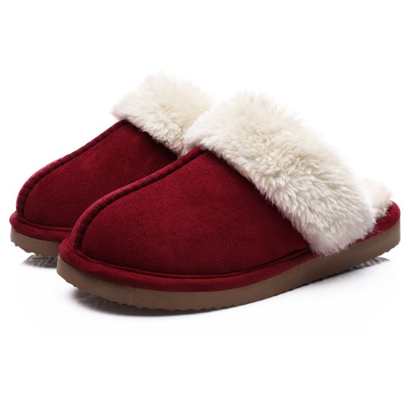 Kidmi Women‘s Fuzzy Slippers Winter Fluffy House Shoes Indoor and Outdoor Soft Memory Foam Slippers Women Antiskid Flat Slippers tzw