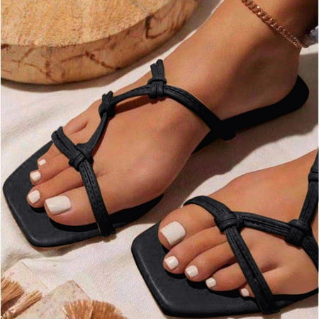 

Women s Ladies Fashion Peep Toe Flat Slip On Stylish Beach Slippers Shoes