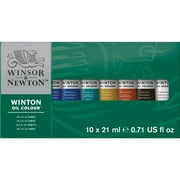 Winsor & Newton Winton Oil Color Set, 0.7 Ounce Tubes, Assorted Colors, Set of 10