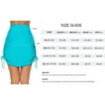 thumbnail image 2 of Charmo Womens Swimdress Drawstring Ruched Swim Skirt Adjustable Tie Side Swimsuit Bottom for Lady, 2 of 6