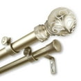 thumbnail image 5 of InStyleDesign  Silvanus 1 inch Diameter Adjustable Double Curtain Rod Black 48 to 84 inches Black Finish, 5 of 5