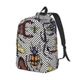thumbnail image 2 of Balery Bright Insects Vintage Canvas Backpack for Men and Women - Large Capacity, Durable Travel Laptop Bag for School, Work, Hiking, and Outdoor Activities, 2 of 7