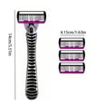 thumbnail image 5 of Men's 6-blade manual razor set with anti-slip strips for 10 occasions - a must-have tool for daily hair removal for men and women, 5 of 11