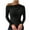 Black, variant on tarylea Going out Tops for Women One Shoulder Slim Fitted Tops Long Sleeve Solid Color Shirts Casual Cute Trendy Comfy Tops