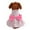 Pink, variant on Floral Dog Dress Cute Dog Skirt, Pet Summer Dress for Dogs and Cats, Cute Bow Tie Shirt Outfit for Puppies