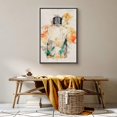thumbnail image 3 of wall26 Framed Canvas Wall Art Chic Green and Silver Perfume Bottle with Orange Flowers Pop Culture Fashion Watercolor Modern Art Glam Expressive for Living Room, Bedroom, Office - 16x24 inches, 3 of 4