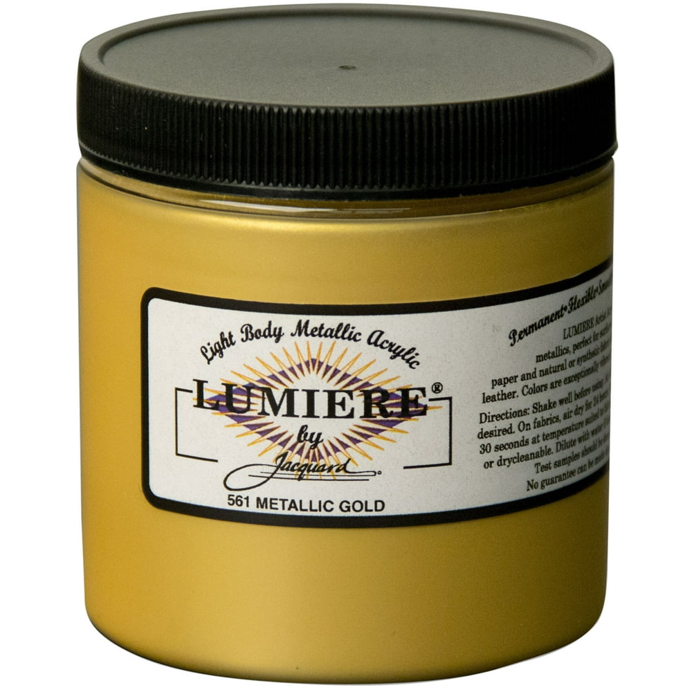 Jacquard Lumiere Metallic Acrylic Paint 8ozMetallic Gold