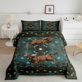 thumbnail image 2 of Erosebridal Highland Cattle Bedding Twin Comforter Set,Exotic Style Down Comforter,Microfiber Reversible Bedding Sets Twin with Comforter,Damask Decor,3pcs, 2 of 8
