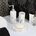 thumbnail image 2 of Oval Marble Effect Soap Dish Cup Dispenser, 2 of 5