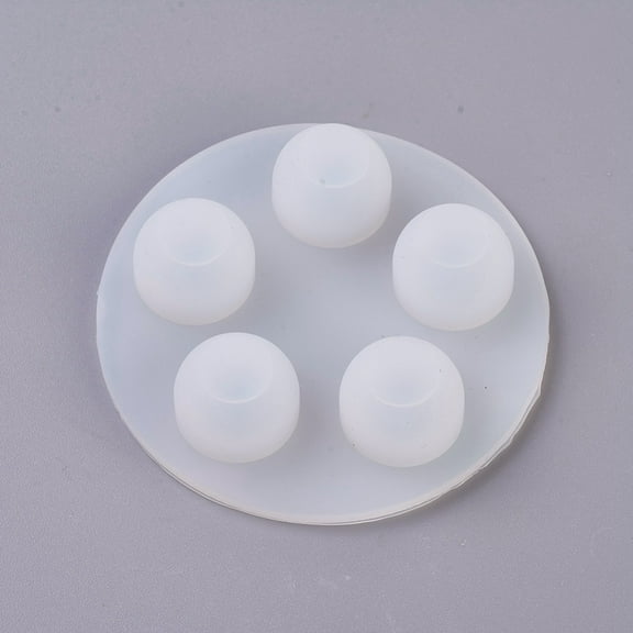 1 pc Silicone Molds Sphere Molds Resin Casting Molds For UV Resin Epoxy Resin Jewelry Making Ball White 66x15mm Hole: 8mm